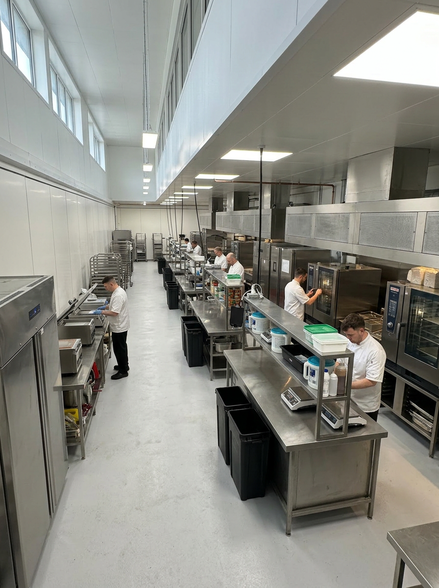KoMeals production kitchen